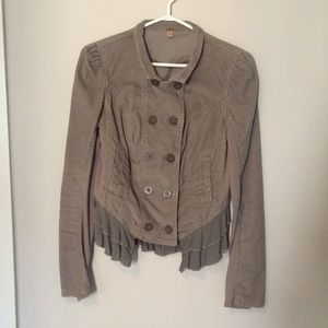 Free People taupe corduroy jacket